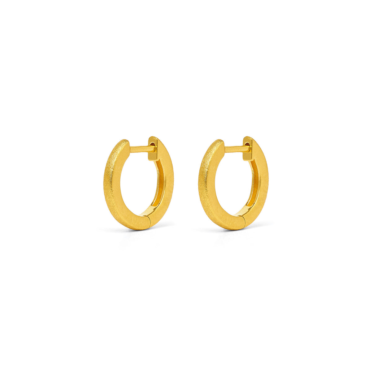Creolen Circoli von BERND WOLF aus 24-Karat-goldplattiertem Sterlingsilber, Designlinie Sun&Moon.