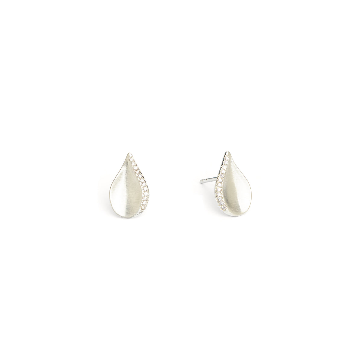 Ohrstecker Aquini von BERND WOLF aus 925er Sterlingsilber mit Zirkonia, Designlinie Aqua.