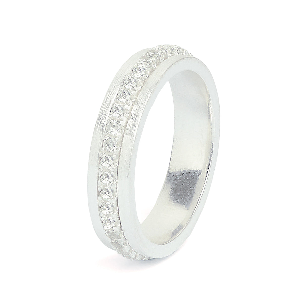 Ring Turnaround von BERND WOLF aus 925er Sterlingsilber mit Zirkonia, Designlinie Sparkling Pavé.
