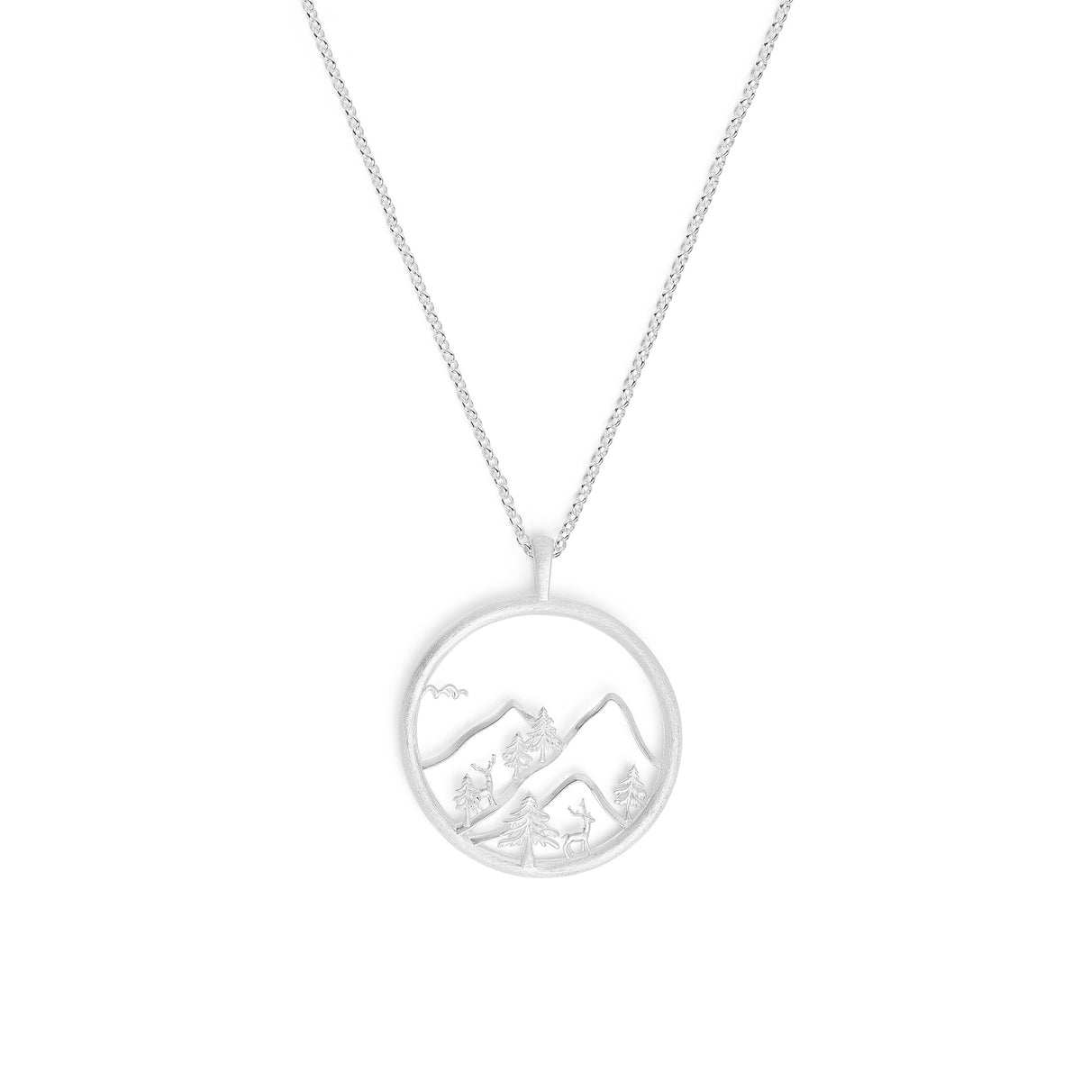 Kette mit Anhänger Bergwelt von BERND WOLF aus 925er Sterlingsilber, Designlinie Bergwelt.