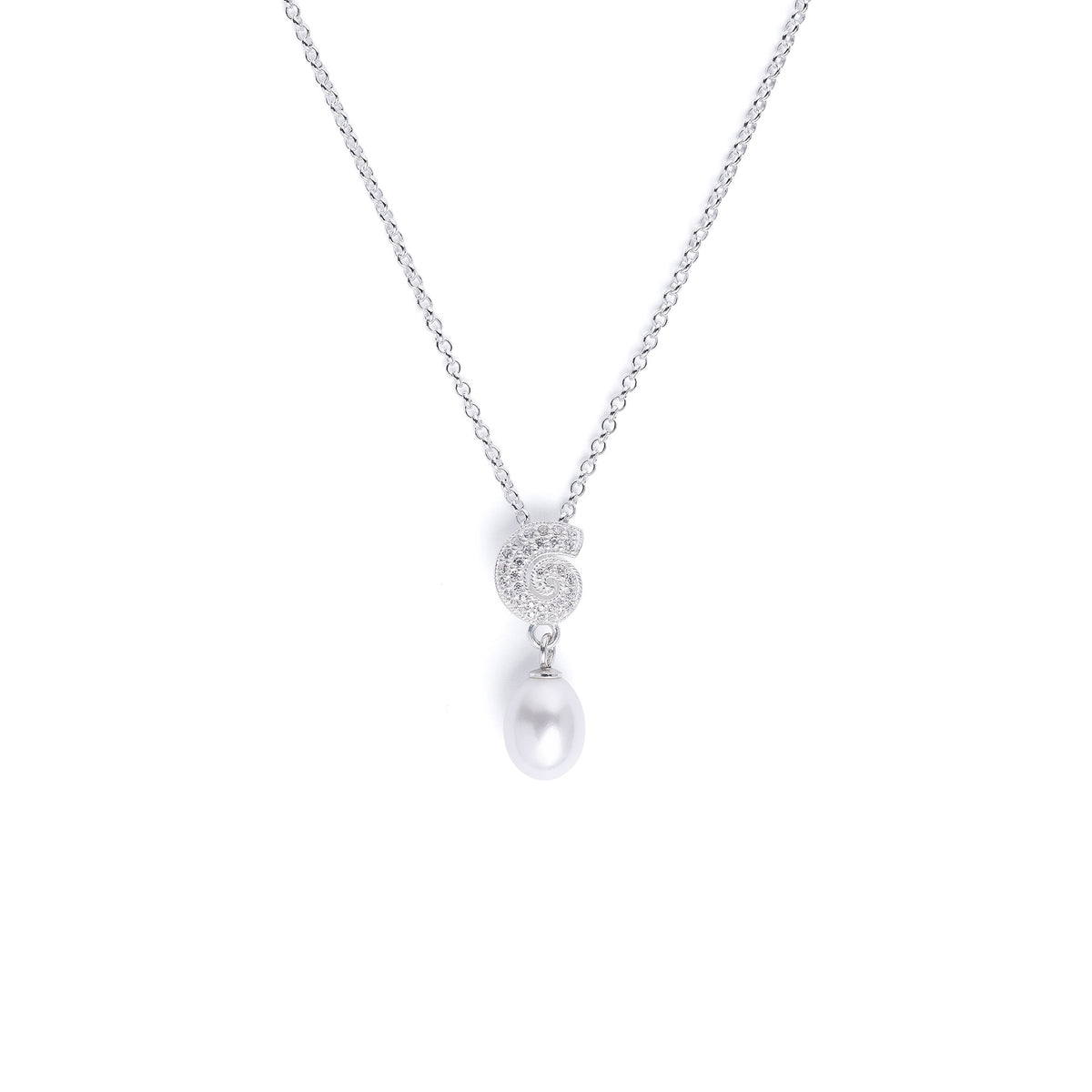 Kette mit Anhänger Maritim von BERND WOLF aus 925er Sterlingsilber mit Süßwasserperle, Designlinie Maritim.