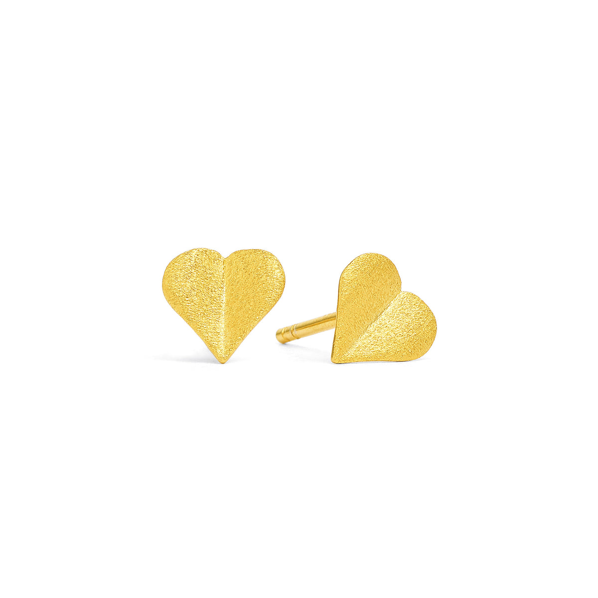Ohrstecker Corasina von BERND WOLF aus 24-Karat-goldplattiertem Sterlingsilber, Designlinie Love.