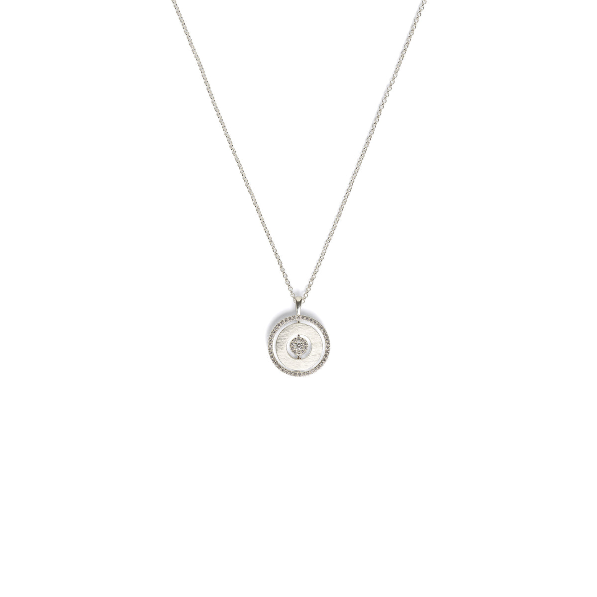 Kette mit Anhänger Pirouetta von BERND WOLF aus 925er Sterlingsilber mit Zirkonia, Designlinie Pirouette.