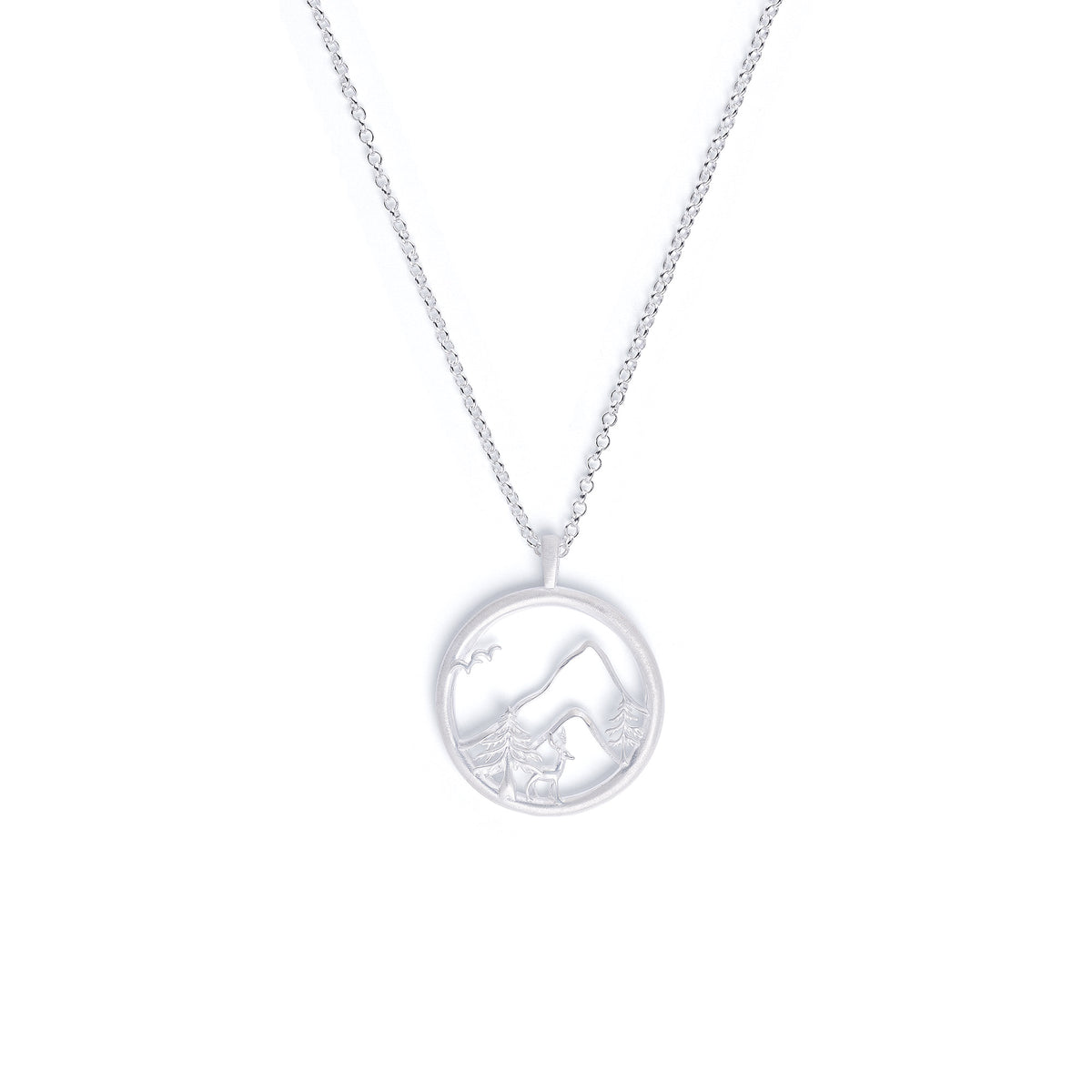 Kette mit Anhänger Bergluft von BERND WOLF aus 925er Sterlingsilber, Designlinie Bergwelt.
