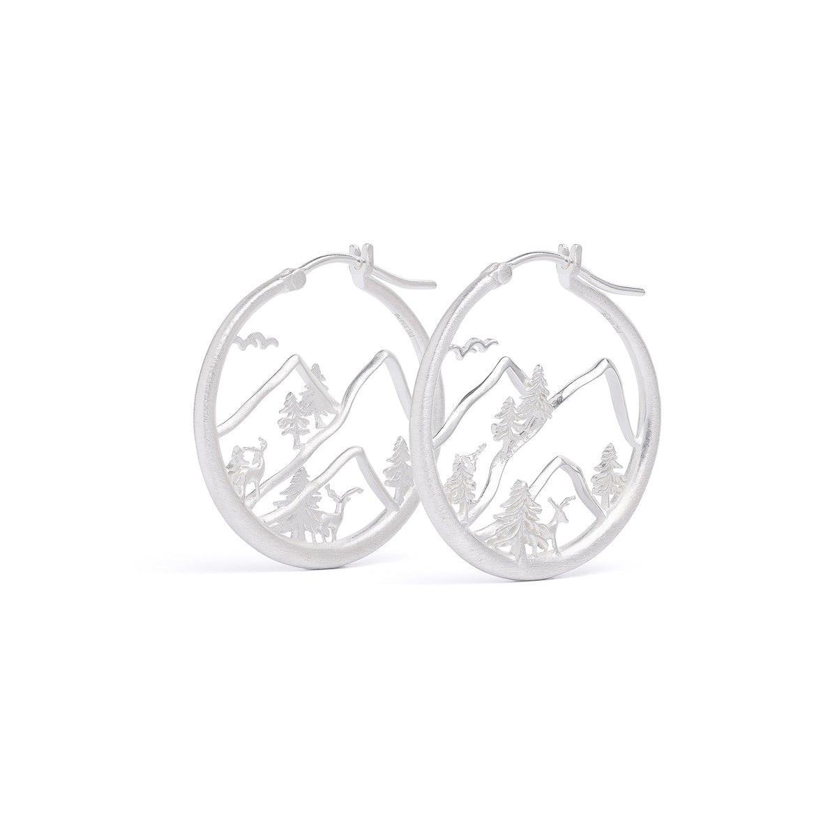 Creolen Bergwelt von BERND WOLF aus 925er Sterlingsilber, Designlinie Bergwelt.