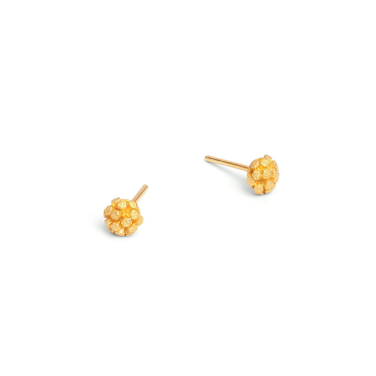 Ohrstecker Wallini von BERND WOLF aus 24-Karat-goldplattiertem Sterlingsilber, Designlinie Specials.