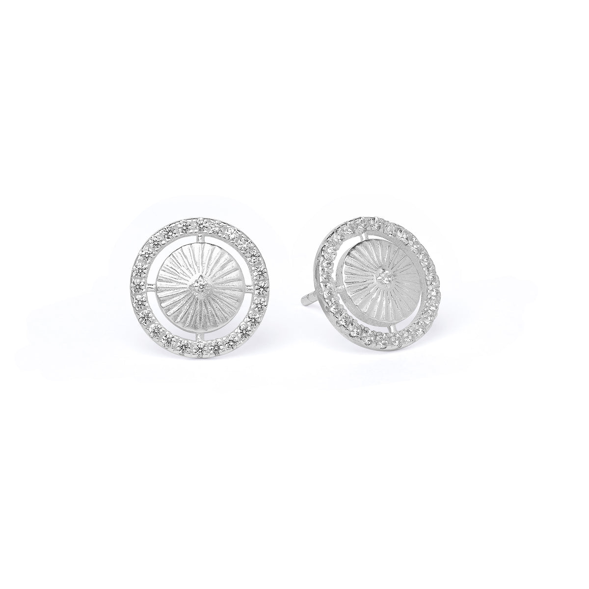 Ohrstecker Solira von BERND WOLF aus 925er Sterlingsilber mit Zirkonia, Designlinie Sun&Moon.