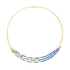 Collier Clini von BERND WOLF aus 24-Karat-goldplattiertem Sterlingsilber mit Kyanit, Designlinie Cleopatra.