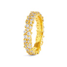 Ring Brillenias von BERND WOLF aus 24-Karat-goldplattiertem Sterlingsilber mit Zirkonia, Designlinie Brilliana.