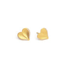 Ohrstecker Corasan von BERND WOLF aus 24-Karat-goldplattiertem Sterlingsilber mit Zirkonia, Designlinie Love.
