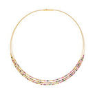 Collier Clini von BERND WOLF aus 24-Karat-goldplattiertem Sterlingsilber mit Turmalin, Designlinie Cleopatra.