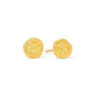 Ohrstecker Rosena von BERND WOLF aus 24-Karat-goldplattiertem Sterlingsilber, Designlinie Rose.