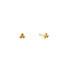 Ohrstecker Liari von BERND WOLF aus 24-Karat-goldplattiertem Sterlingsilber mit Granat, Designlinie Flowertimes.