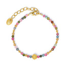 Armkette Rosi von BERND WOLF aus 24-Karat-goldplattiertem Sterlingsilber mit Turmalin, Designlinie Rose.