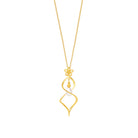 Kette mit Anhänger Spiranni von BERND WOLF aus 24-Karat-goldplattiertem Sterlingsilber mit Süßwasserperle, Designlinie Flowertimes.