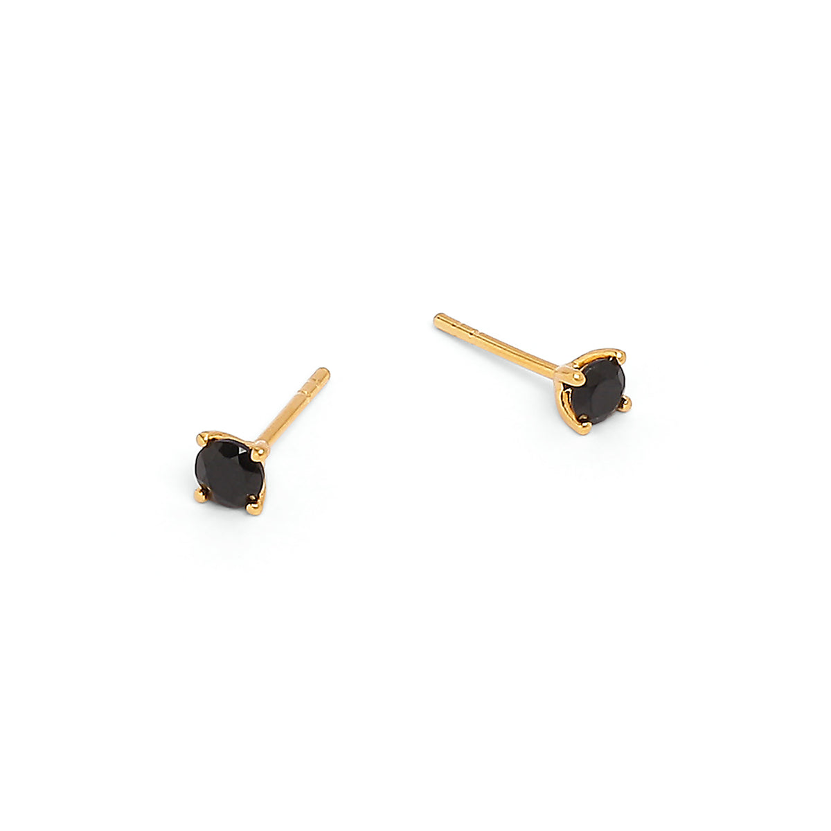 Ohrstecker Brilliani von BERND WOLF aus 24-Karat-goldplattiertem Sterlingsilber mit Spinell, Designlinie Brilliana.