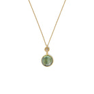 Kette mit Anhänger Verinas von BERND WOLF aus 24-Karat-goldplattiertem Sterlingsilber mit Labradorit, Designlinie Sparkling Pavé.