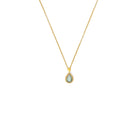 Kette mit Anhänger Antonia von BERND WOLF aus 24-Karat-goldplattiertem Sterlingsilber mit Labradorit, Designlinie Aqua.