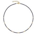 Halskette Cuseva von BERND WOLF aus 24-Karat-goldplattiertem Sterlingsilber mit Spinell, Designlinie Cubes.