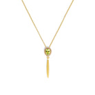 Kette mit Anhänger Yantina von BERND WOLF aus 24-Karat-goldplattiertem Sterlingsilber mit Peridot, Designlinie Aqua.