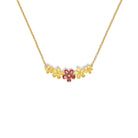 Kette mit Anhänger Margie von BERND WOLF aus 24-Karat-goldplattiertem Sterlingsilber mit Granat, Designlinie Flowertimes.