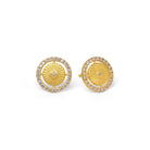 Ohrstecker Solira von BERND WOLF aus 24-Karat-goldplattiertem Sterlingsilber mit Zirkonia, Designlinie Sun&Moon.