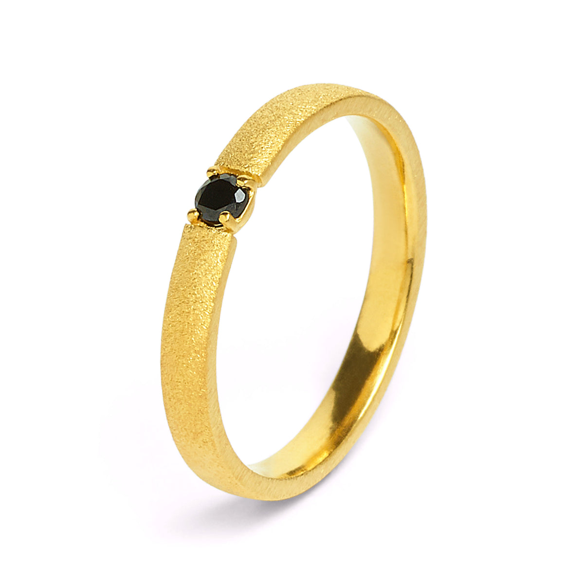 Ring Estrella von BERND WOLF aus 24-Karat-goldplattiertem Sterlingsilber mit Spinell, Designlinie Brilliana.