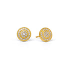 Ohrstecker Verina von BERND WOLF aus 24-Karat-goldplattiertem Sterlingsilber mit Zirkonia, Designlinie Sparkling Pavé.