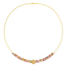 Collier Spiscala von BERND WOLF aus 24-Karat-goldplattiertem Sterlingsilber mit Turmalin, Designlinie Maritim.