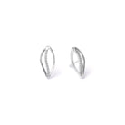 Ohrstecker Swinga von BERND WOLF aus 925er Sterlingsilber mit Zirkonia, Designlinie Swing.