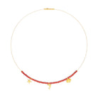 Collier Marita von BERND WOLF aus 24-Karat-goldplattiertem Sterlingsilber mit Wurzelkoralle, Designlinie Maritim.