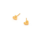 Ohrstecker Herz von BERND WOLF aus 24-Karat-goldplattiertem Sterlingsilber, Designlinie Love.