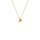 Kette mit Anhänger Sequanis von BERND WOLF aus 24-Karat-goldplattiertem Sterlingsilber mit Labradorit, Designlinie Aqua.
