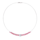 Collier Alma von BERND WOLF aus 925er Sterlingsilber mit Turmalin pink, Designlinie Bergwelt.