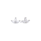 Ohrstecker Navinetti von BERND WOLF aus 925er Sterlingsilber mit Zirkonia, Designlinie Leaves.