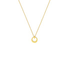 Kette mit Anhänger Medialuna von BERND WOLF aus 24-Karat-goldplattiertem Sterlingsilber, Designlinie Sun&Moon.