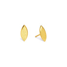 Ohrstecker Marqavi von BERND WOLF aus 24-Karat-goldplattiertem Sterlingsilber, Designlinie Navette.