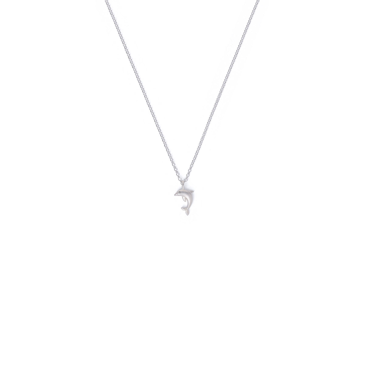 Kette mit Anhänger Delfini von BERND WOLF aus 925er Sterlingsilber mit Zirkonia, Designlinie Maritim.