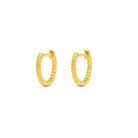 Creolen Florizzi von BERND WOLF aus 24-Karat-goldplattiertem Sterlingsilber, Designlinie Twisted.