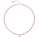 Halskette Heidi von BERND WOLF aus 925er Sterlingsilber mit Turmalin pink, Designlinie Bergwelt.