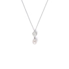 Kette mit Anhänger Rosadia von BERND WOLF aus 925er Sterlingsilber mit Süßwasserperle, Designlinie Rose.