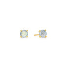 Ohrstecker Brilliana von BERND WOLF aus 24-Karat-goldplattiertem Sterlingsilber mit Labradorit, Designlinie Brilliana.