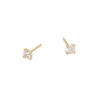Ohrstecker Brilliana von BERND WOLF aus 24-Karat-goldplattiertem Sterlingsilber mit Zirkonia, Designlinie Brilliana.
