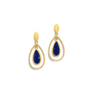 Ohrhänger Venezia von BERND WOLF aus 24-Karat-goldplattiertem Sterlingsilber mit Lapislazuli, Designlinie Navette.
