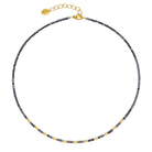 Halskette Cuviana von BERND WOLF aus 24-Karat-goldplattiertem Sterlingsilber mit Spinell, Designlinie Cubes.
