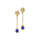 Ohrhänger Antonella von BERND WOLF aus 24-Karat-goldplattiertem Sterlingsilber mit Lapislazuli, Designlinie Aqua.