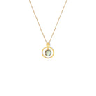 Kette mit Anhänger Veroni von BERND WOLF aus 24-Karat-goldplattiertem Sterlingsilber mit Labradorit, Designlinie Twisted.