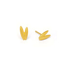 Ohrstecker Venduett von BERND WOLF aus 24-Karat-goldplattiertem Sterlingsilber, Designlinie Navette.