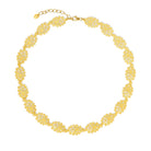 Halskette Bouquando von BERND WOLF aus 24-Karat-goldplattiertem Sterlingsilber, Designlinie Flowertimes.