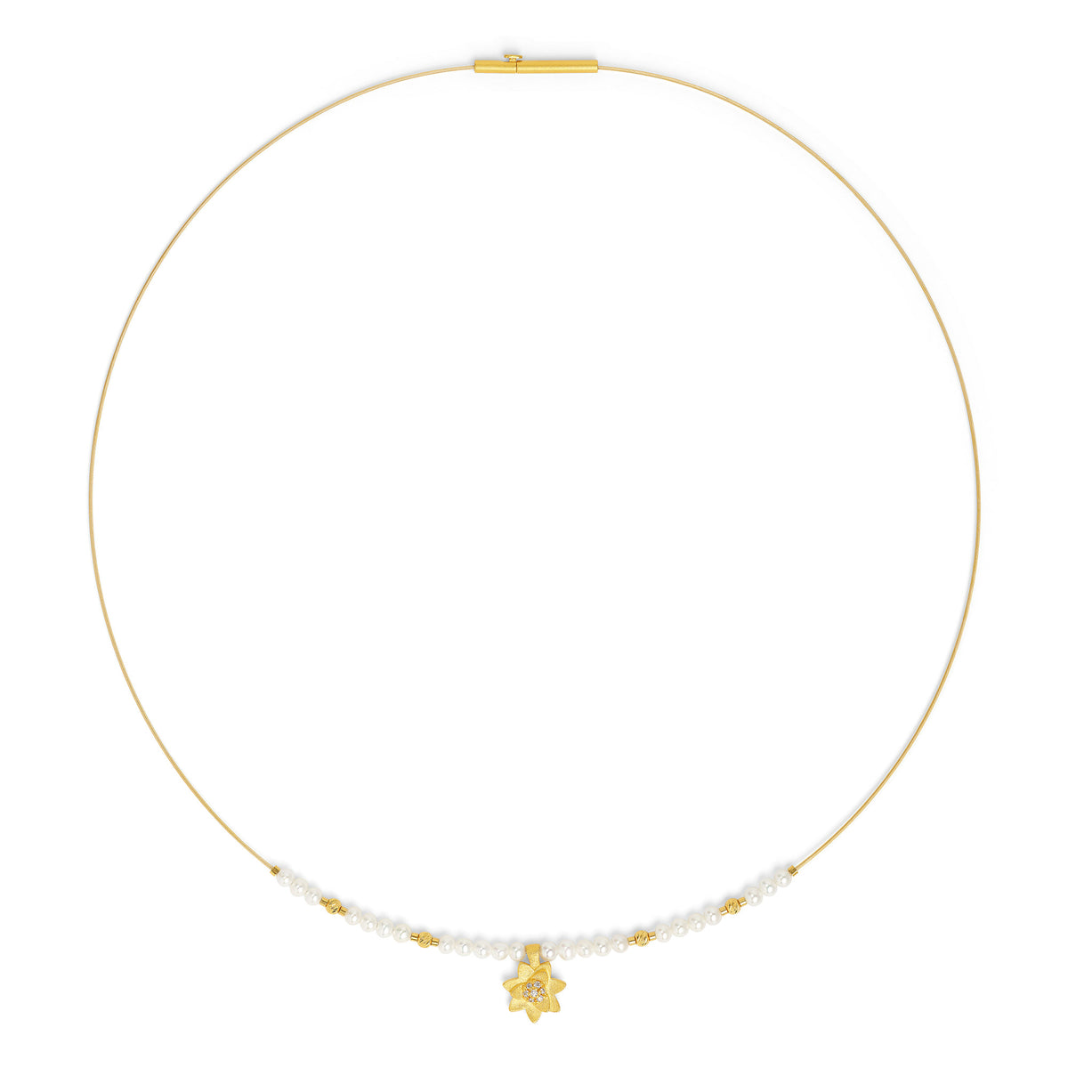 Ohrstecker von BERND WOLF aus 24-Karat-goldplattiertem Sterlingsilber mit Süßwasserperle.